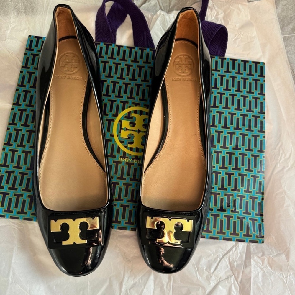 Tory Burch black patent leather